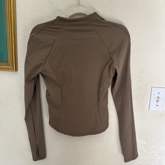 H&M Move Activewear Full Zip Jacket with Softmove in Brown Size S - Picture 7 of 8